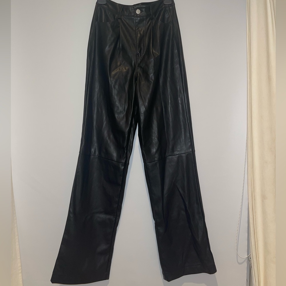 Black leather pants